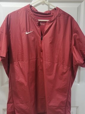 Nike Men’s Short-Sleeve Pullover Polo - Dark Red with White Swoosh